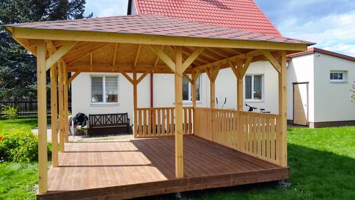 4x4.5m Houten Tuinpaviljoen — Gezellig, Ruim en Perfect voor Ontspanning Buiten